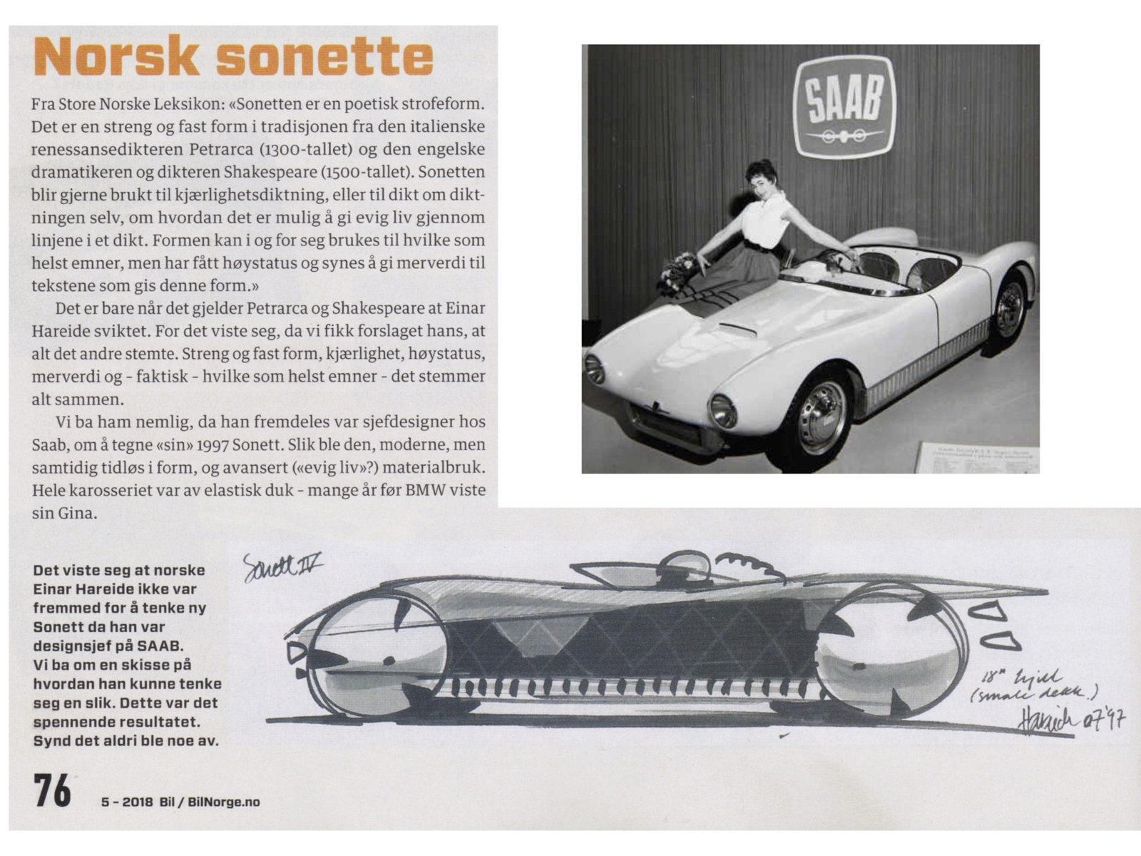 Article by Jon Winding Sørensen in Bil Norge 5 – 2018